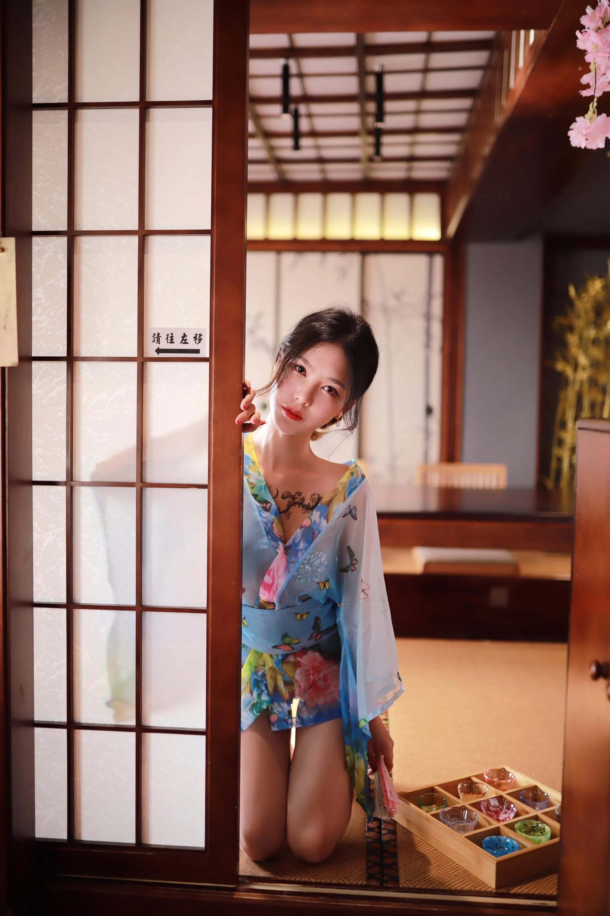 抖娘-利世 – NO.12 水蓝和服 [30P]插图9